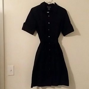 Banana Republic black button-down dress (8)